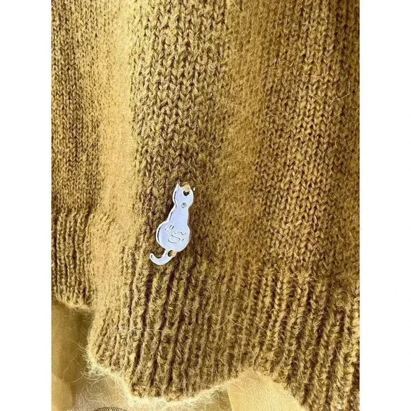 Siste's Made in Italy Gorgeous Mixed Fabric Design Mustard Yellow/Green XSMALL - Picture 4 of 10